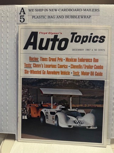 Vintage auto topics magazine - topics,