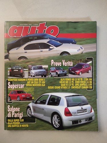 Rivista auto novembre 1998 - auto,